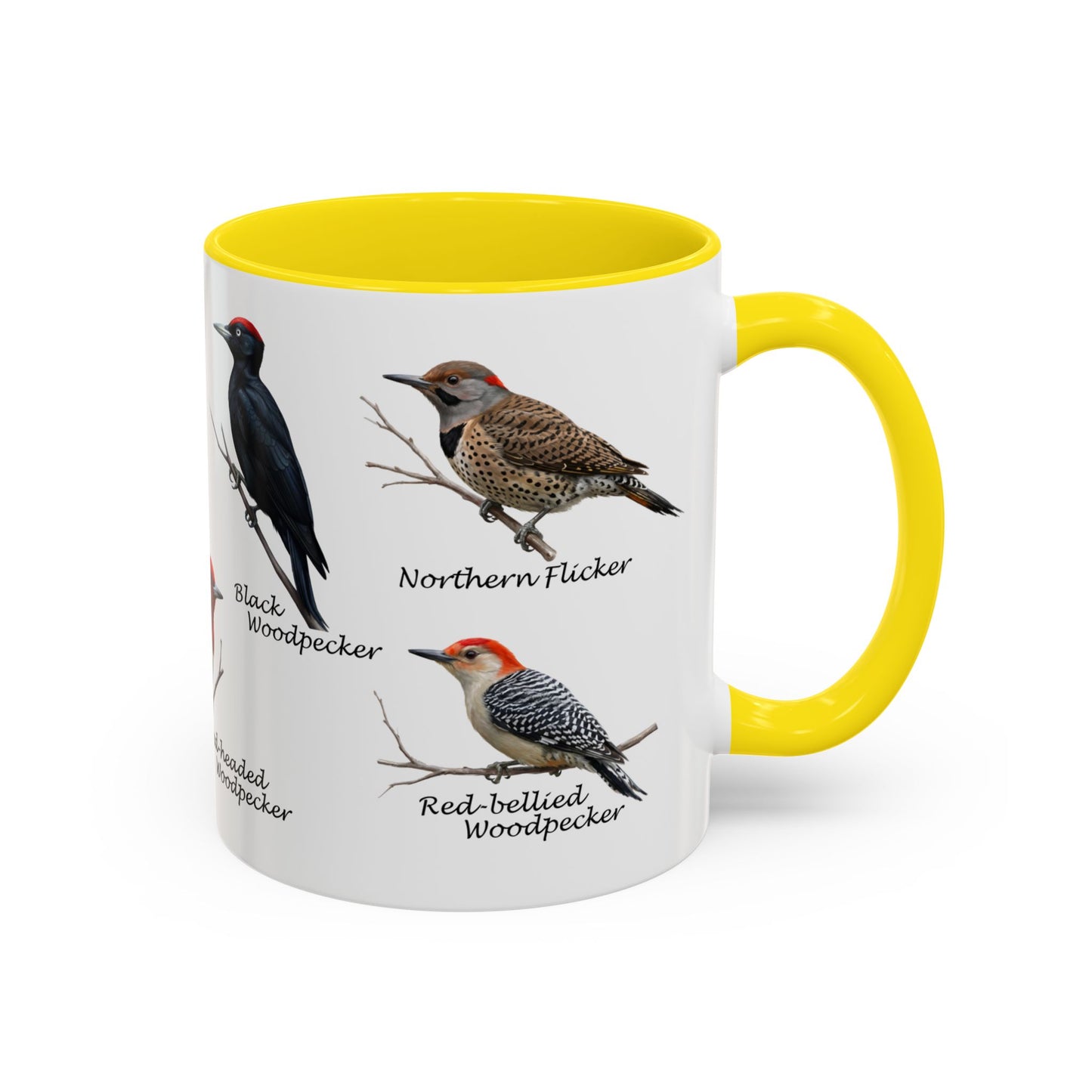 Woodpecker Mug – 11 oz yellow