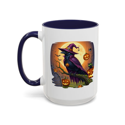 Black Raven Halloween Bird Mug - Perfect Bird Lover Gift for Spooky Season