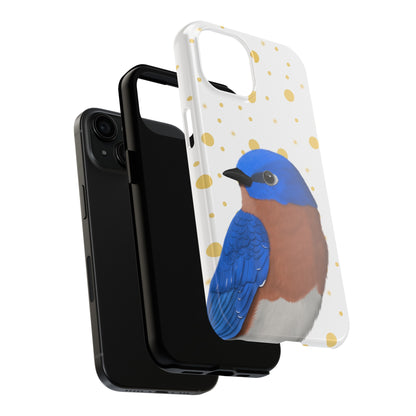 Bluebird Bird Art Tough Phone Case White