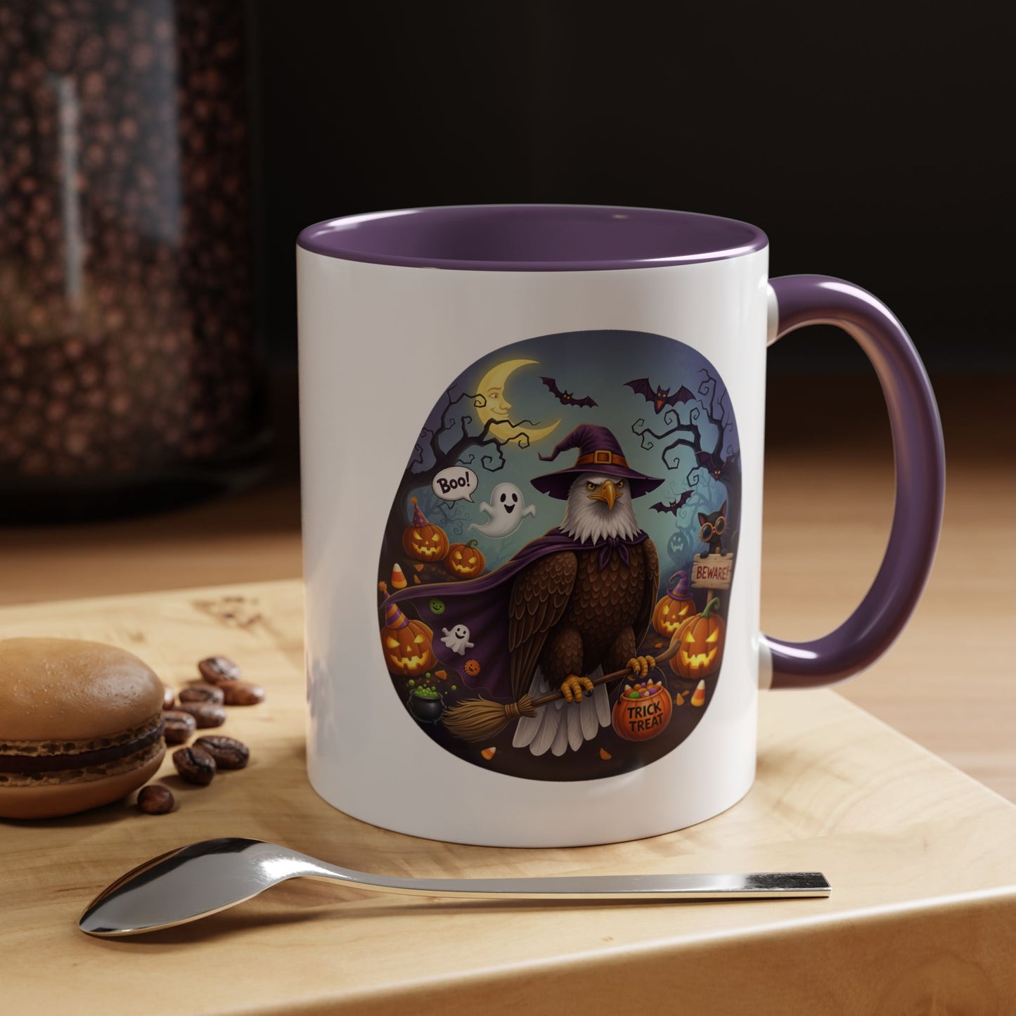 Bald Eagle Halloween Bird Mug - A Spooky & Funny Halloween Cup