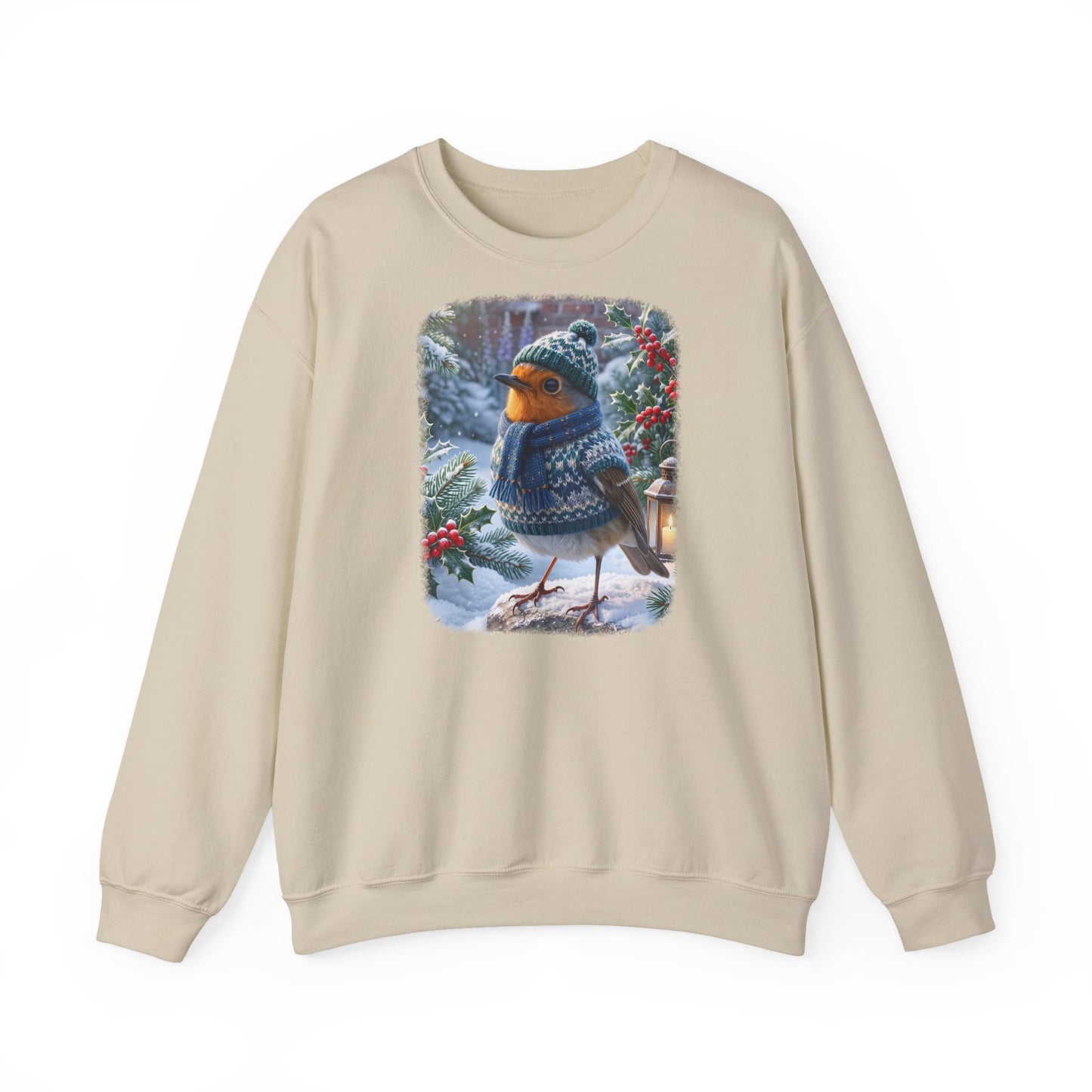 Premium Sweatshirt Rosi Rotkehlchen im kuschelinge Winter-Outfit