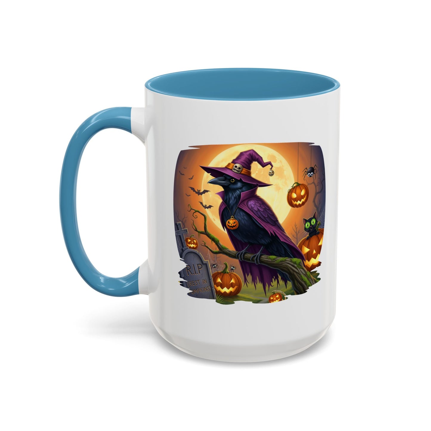 Black Raven Halloween Bird Mug - Perfect Bird Lover Gift for Spooky Season