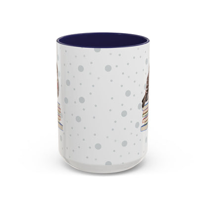Cute Owl on Books Teacher Mug – Two-Tone Classroom Coffee Cup
