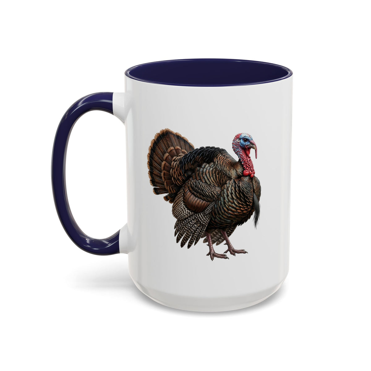 Thanksgiving Turkey Two-Tone Mug | Wild Turkey Bird Art Coffee Cup | Fall Gift