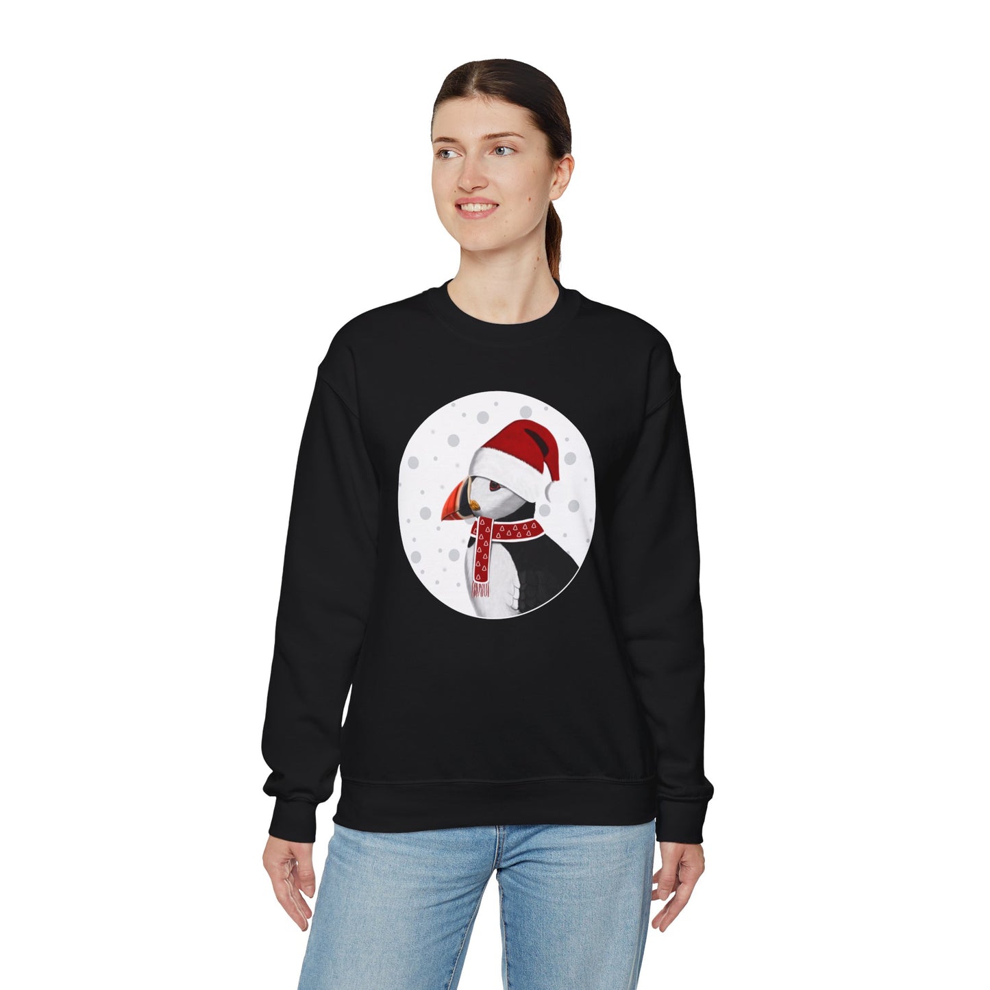 Puffin Santa Claus Christmas Birdwatcher Biologist Bird Sweatshirt