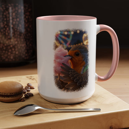 Robin Rosi Pink Cotton Candy Premium Mug for Bird Lovers