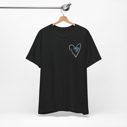 Eisvogel Vogel T-Shirt mit Herz für Vogelfreunde