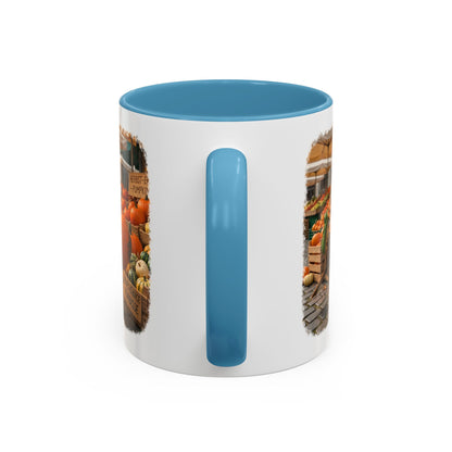 Premium Keramiktasse Rosi Rotkehlchen & der Riesen-Kürbis | 330 ml | Lustiges Geschenk für Vogelfreunde