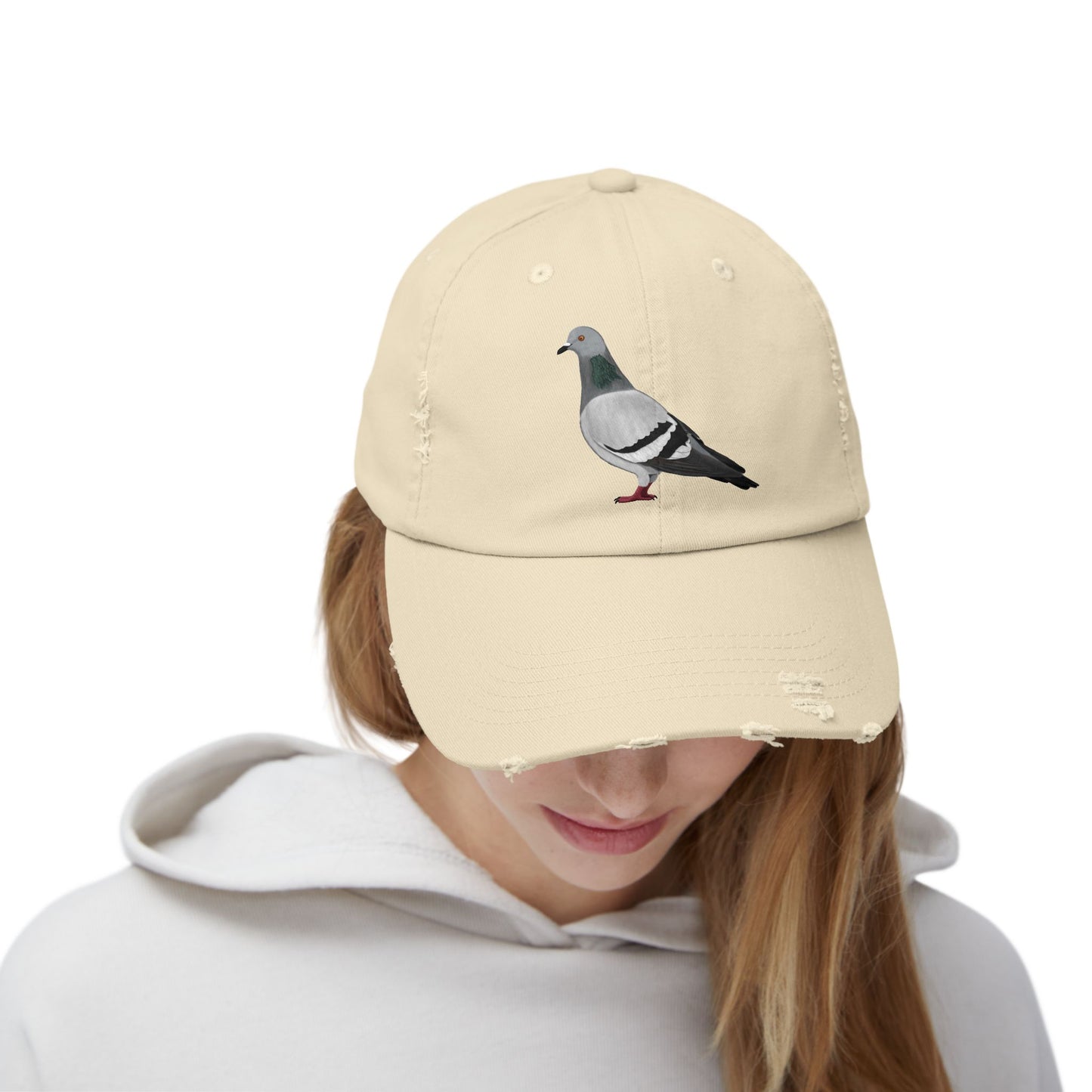 Pigeon Bird Art Distressed Cap