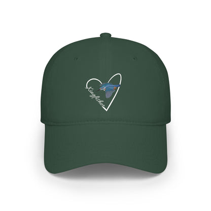 Kingfisher Flying Cap Heart | Birdwatching & Birdlover Backyard Bird Hat