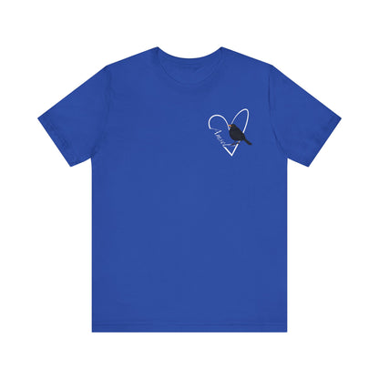 Amsel Vogel Singvogel T-Shirt mit Herz