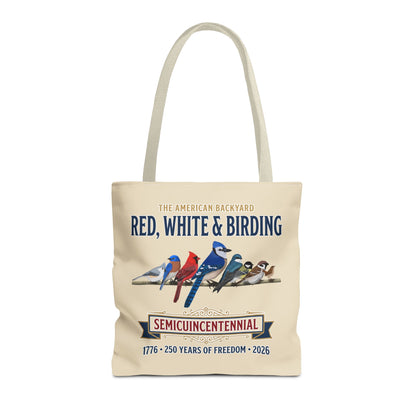 Red, White & Birding Vintage Tote Bag | US 250th Anniversary
