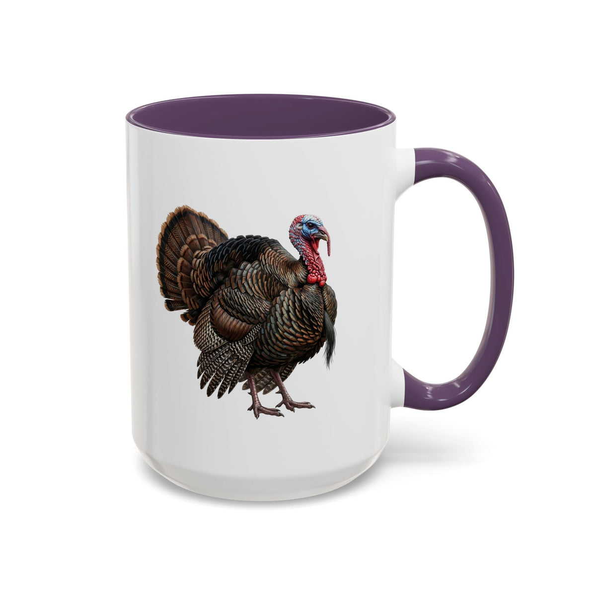 Thanksgiving Turkey Two-Tone Mug | Wild Turkey Bird Art Coffee Cup | Fall Gift