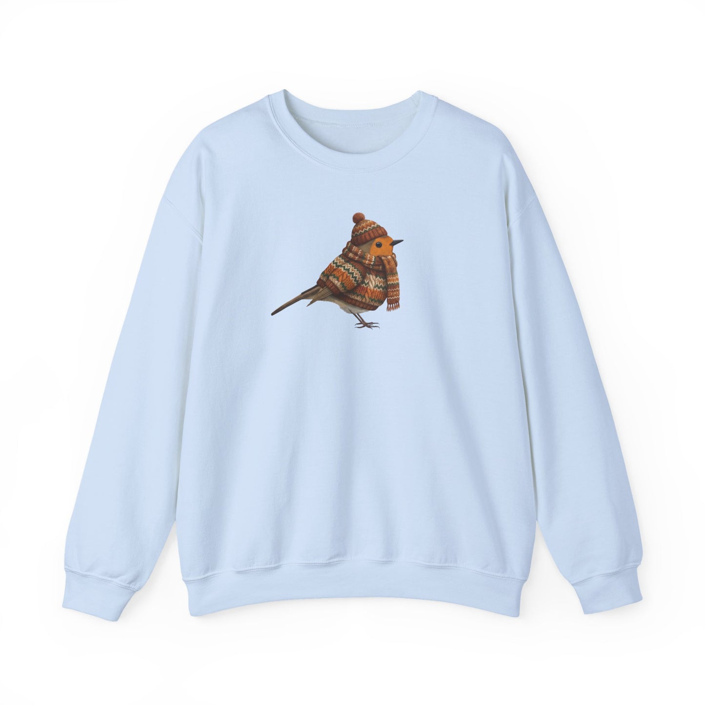Rotkehlchen in Strick Weihnachts-Sweatshirt | Unisex Vogel Sweater für Vogelfreunde & Vogelbeobachter