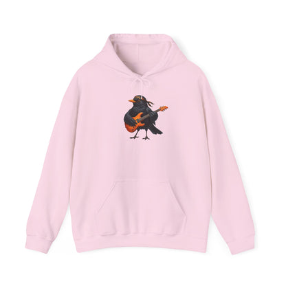 Amsel E-Gitarren Hoodie – Lustiger Vogel Kapuzenpullover für Musiker & Vogelfreunde