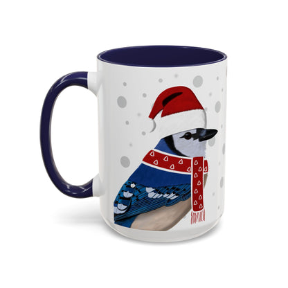 Blue Jay Christmas Bird Coffee Mug