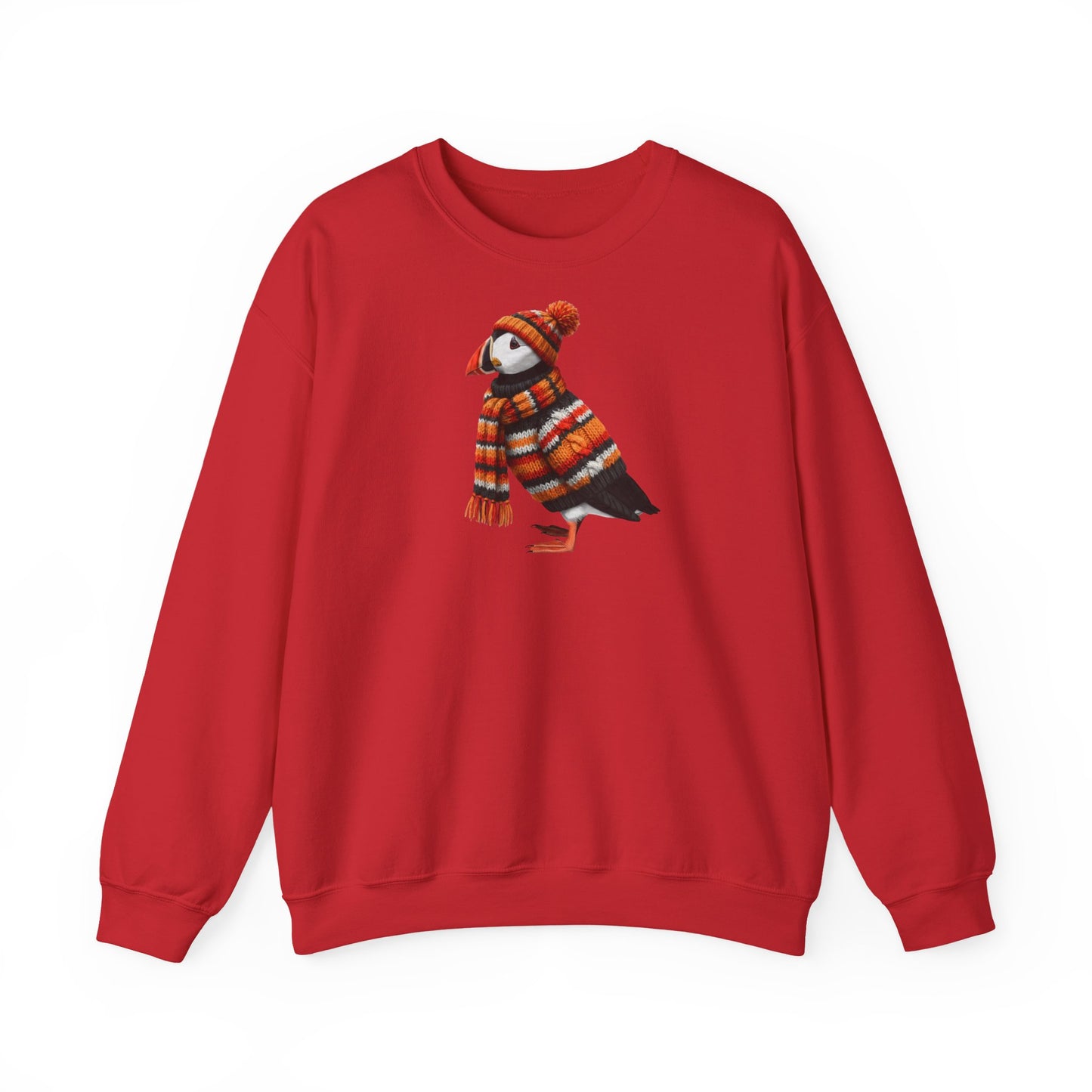 Papageitaucher in Strick Weihnachts-Sweatshirt | Unisex Vogel Sweater für Vogelfreunde & Vogelbeobachter