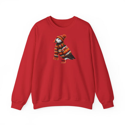 Papageitaucher in Strick Weihnachts-Sweatshirt | Unisex Vogel Sweater für Vogelfreunde & Vogelbeobachter