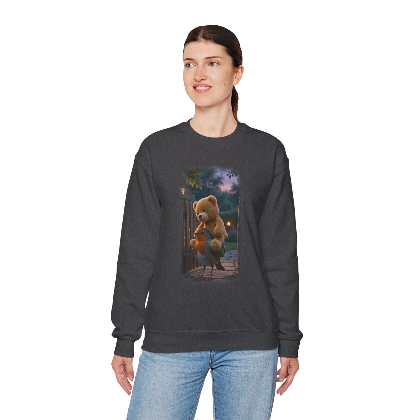 Robin Rosi Giant Teddy Bear Premium Sweatshirt for Bird Lovers