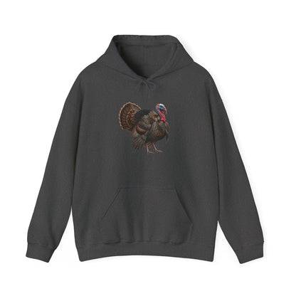 Thanksgiving Turkey Hoodie | Wild Turkey Bird Art Pullover | Cozy Fall Apparel