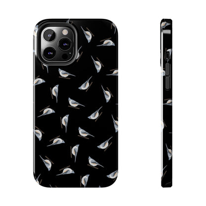 Tufted Titmouse Phone Case – iPhone Black – Premium Tough Cover for Bird Lovers
