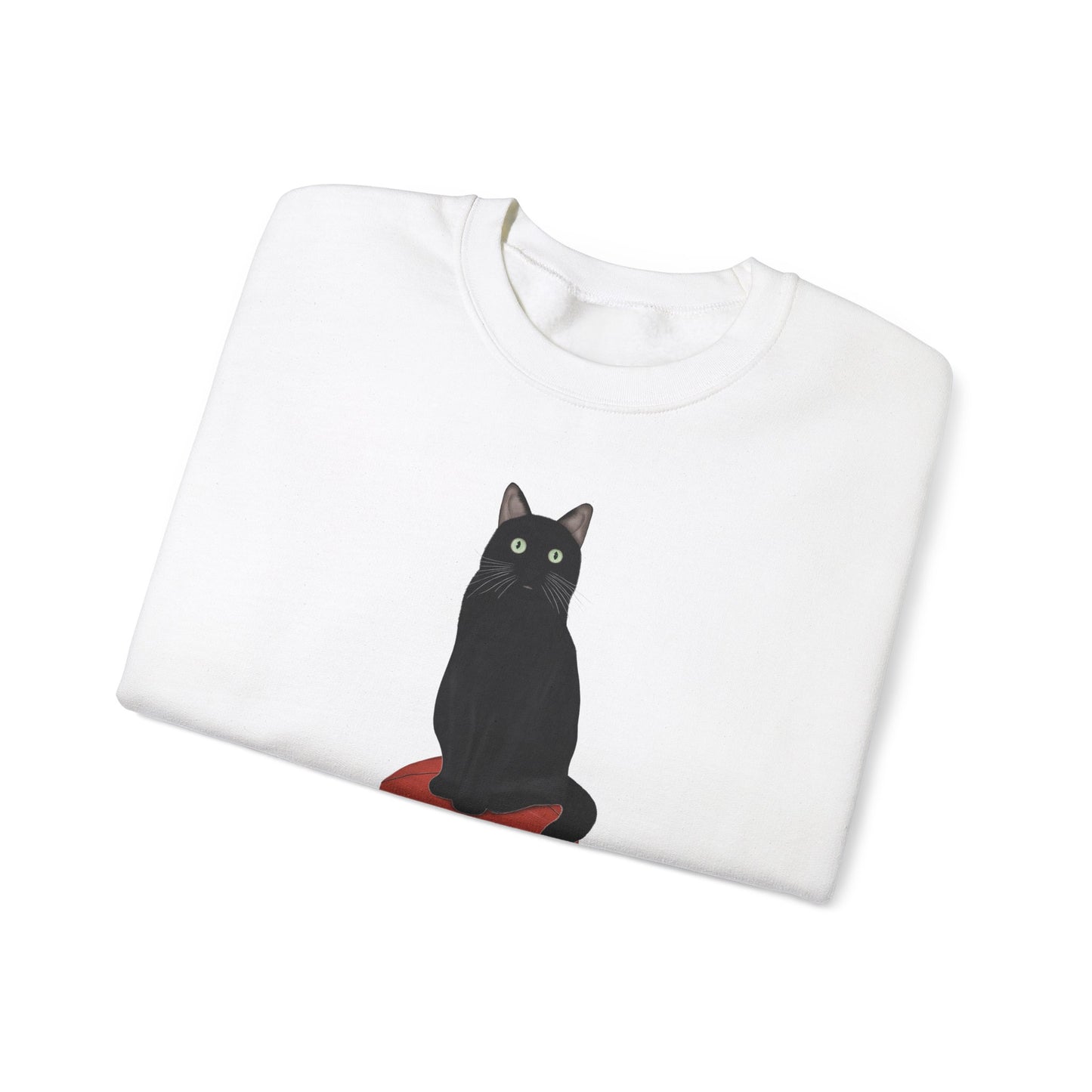 Black Cat with Football Cat Lover Sweatshirt