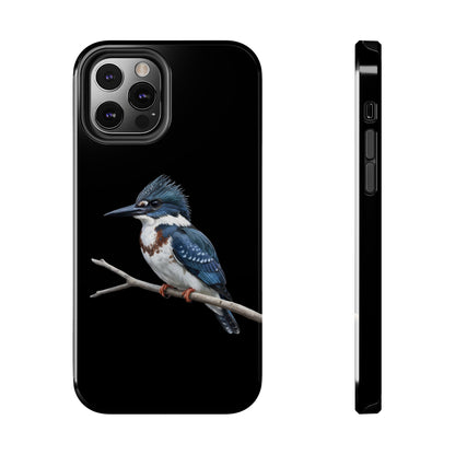 Belted Kingfisher iPhone Case – Premium Tough Phone Cover Black