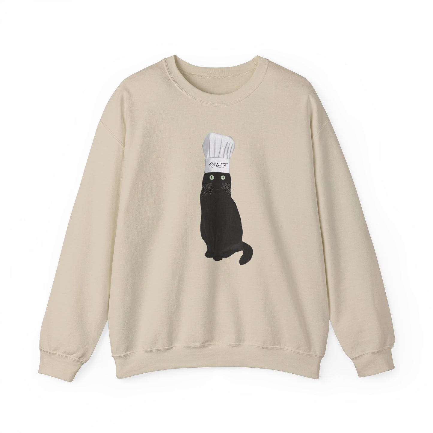 Black Cat Kitchen Chef Cat Lover Sweatshirt