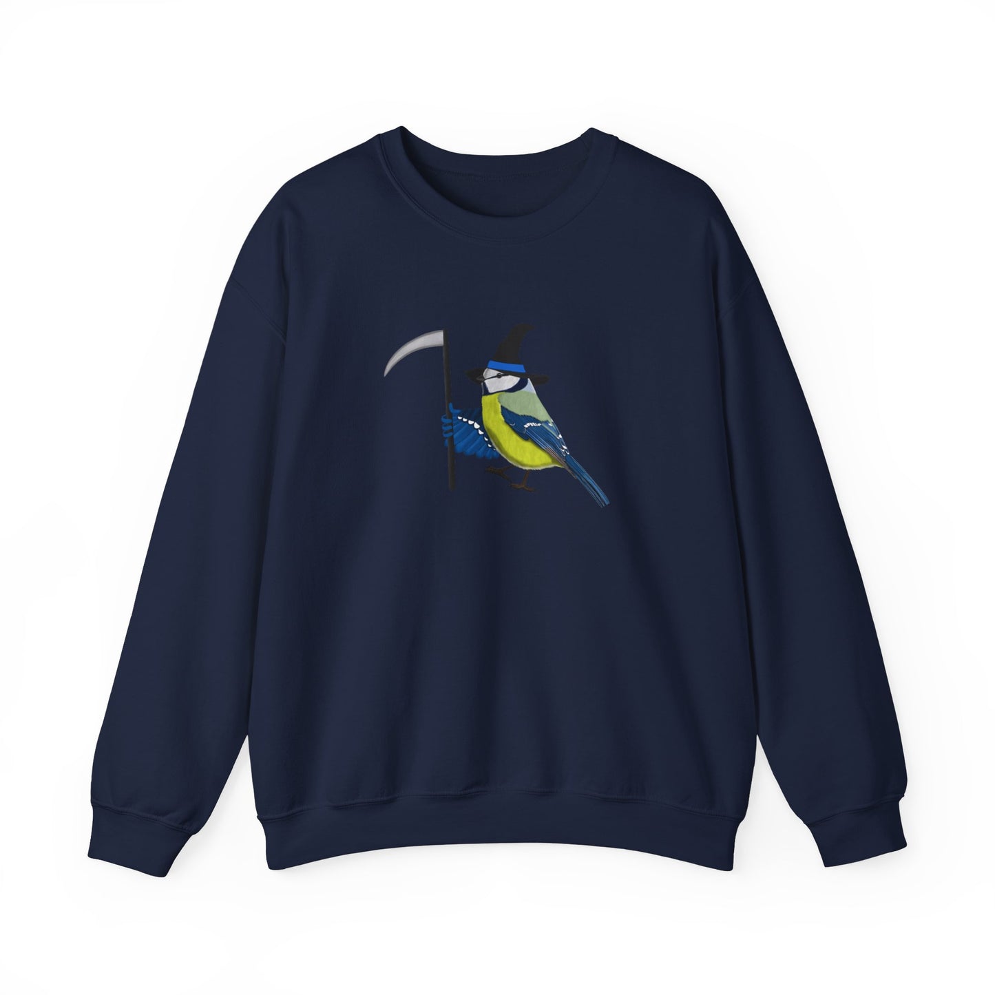 Blue Titmouse Halloween Birds Witch Birdwatcher Sweatshirt