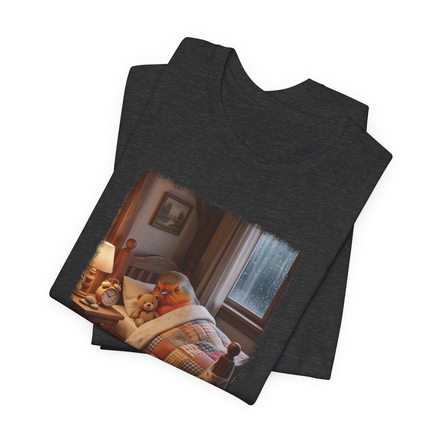 Robin Rosi Sleeping in Bed T-Shirt for Bird Lovers