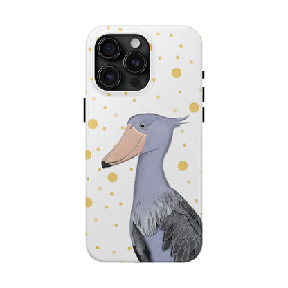 Shoebill Bird Art Tough Phone Case White