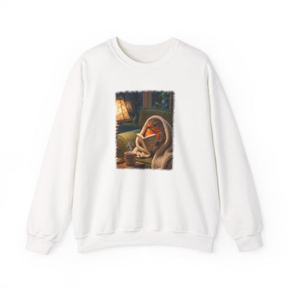 Robin Rosi Reading a Book Premium Sweatshirt for Bird Lovers
