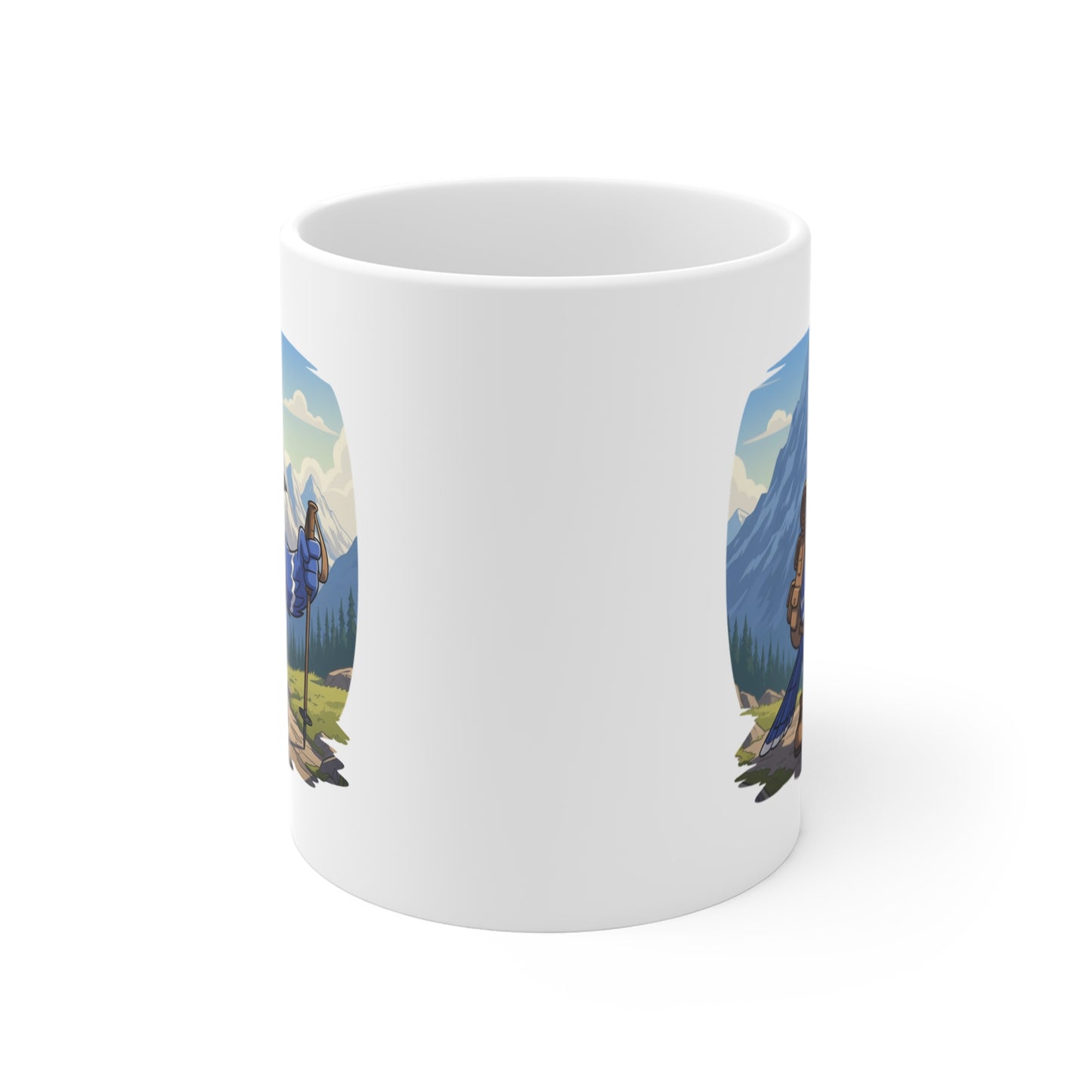 Blue Jay on a Hike Mug for Hiking Lovers & Bird Watchers 11oz