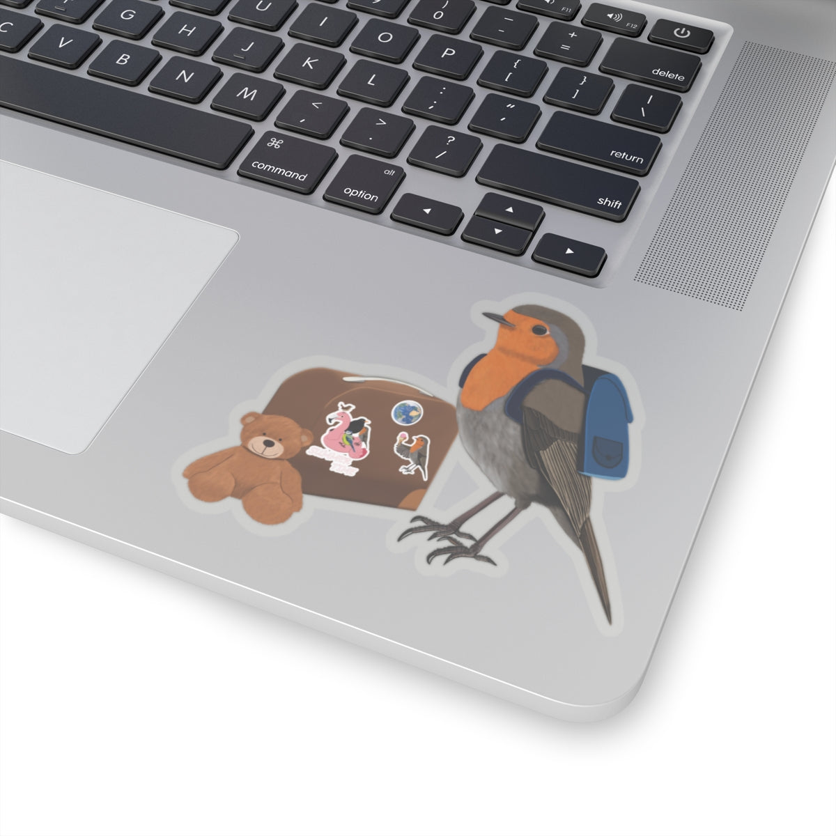 Robin Bird on Vacation Kiss-Cut Sticker