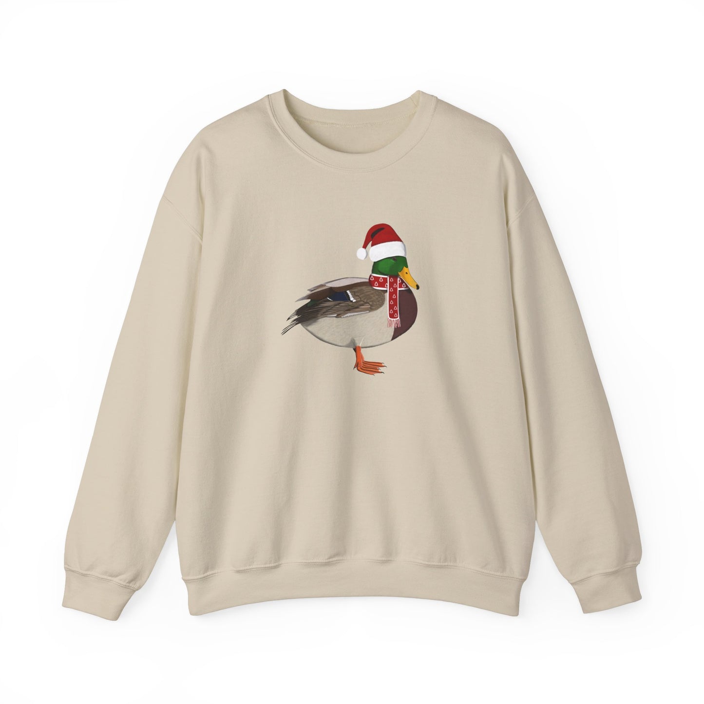 Mallard with Christmas Hat Bird Birdwatcher Sweatshirt