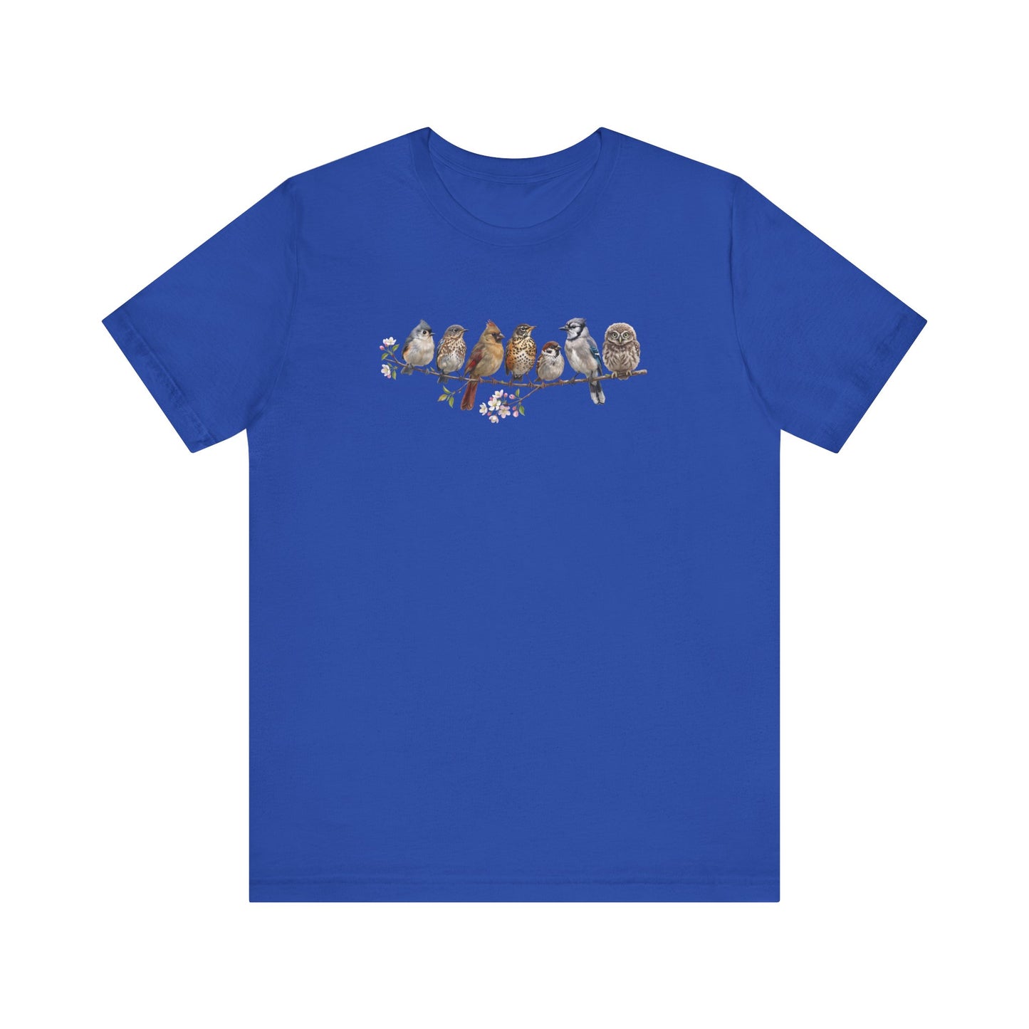 Bluebird Cardinal Blue Jay Robin | 7 Little Fledglings T-Shirt | Cute Baby Birds Graphic Tee