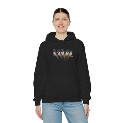 Barn Swallows on a Branch Hoodie Bird Lover & Bird Watcher | Unisex Sweater | Gift for Bird Lovers