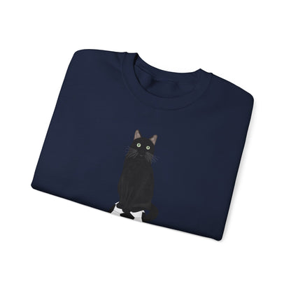 Black Cat with Soccer Cat Lover Sweatshirt