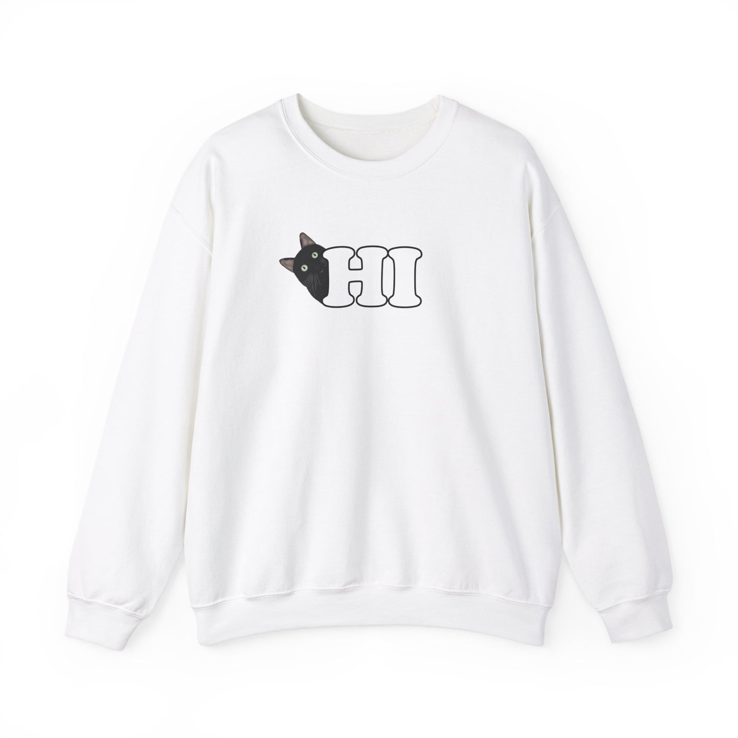 Black Cat Hi Cat Lover Sweatshirt