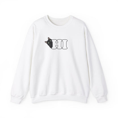 Black Cat Hi Cat Lover Sweatshirt