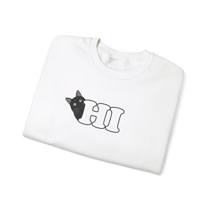 Black Cat Hi Cat Lover Sweatshirt