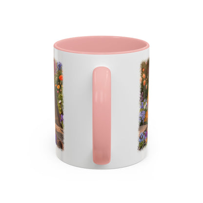 Robin Rosi Flower Bed Mug - Cute Backyard Bird Watcher Gift
