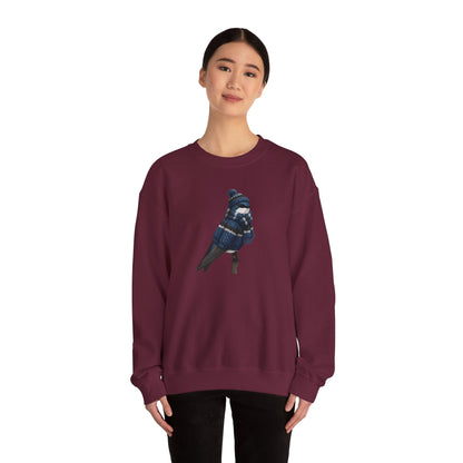 Tree Swallow Winter Sweatshirt | Bird Watcher Crewneck | Unisex Songbirds Wearing Knit Gift for Bird Lovers