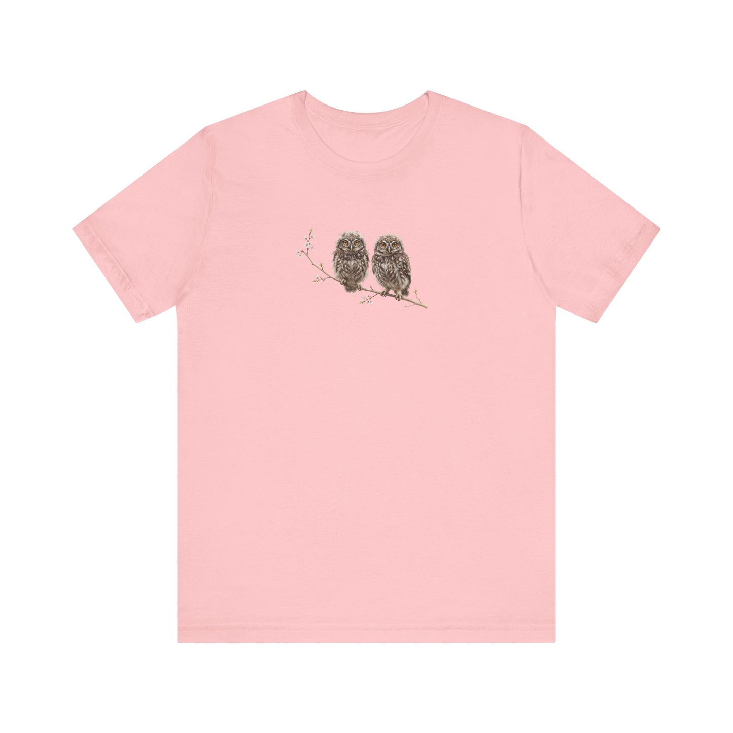 Steinkauz Ästling T-Shirt | Süßes Frühlingsblüten Vogelmotiv für Vogelbeobachter