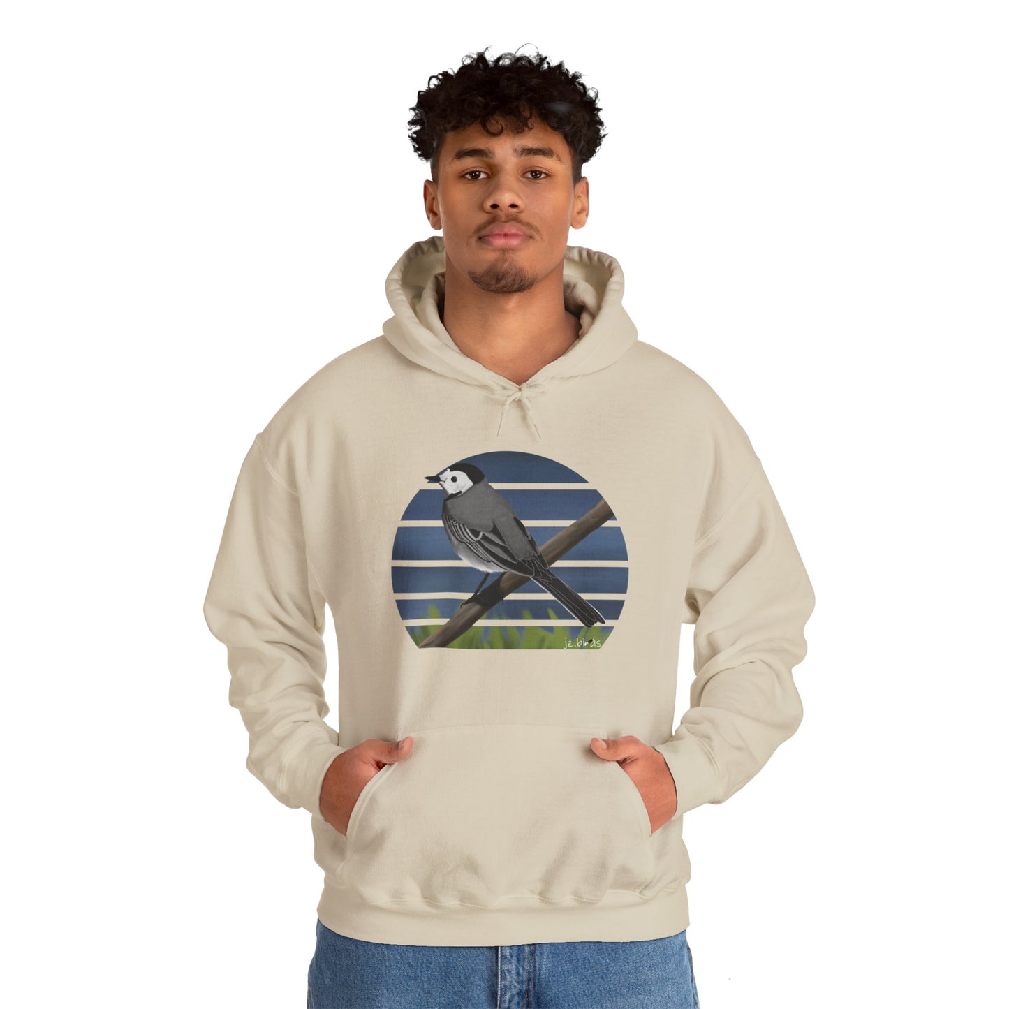 White Wagtail Bird Hoodie