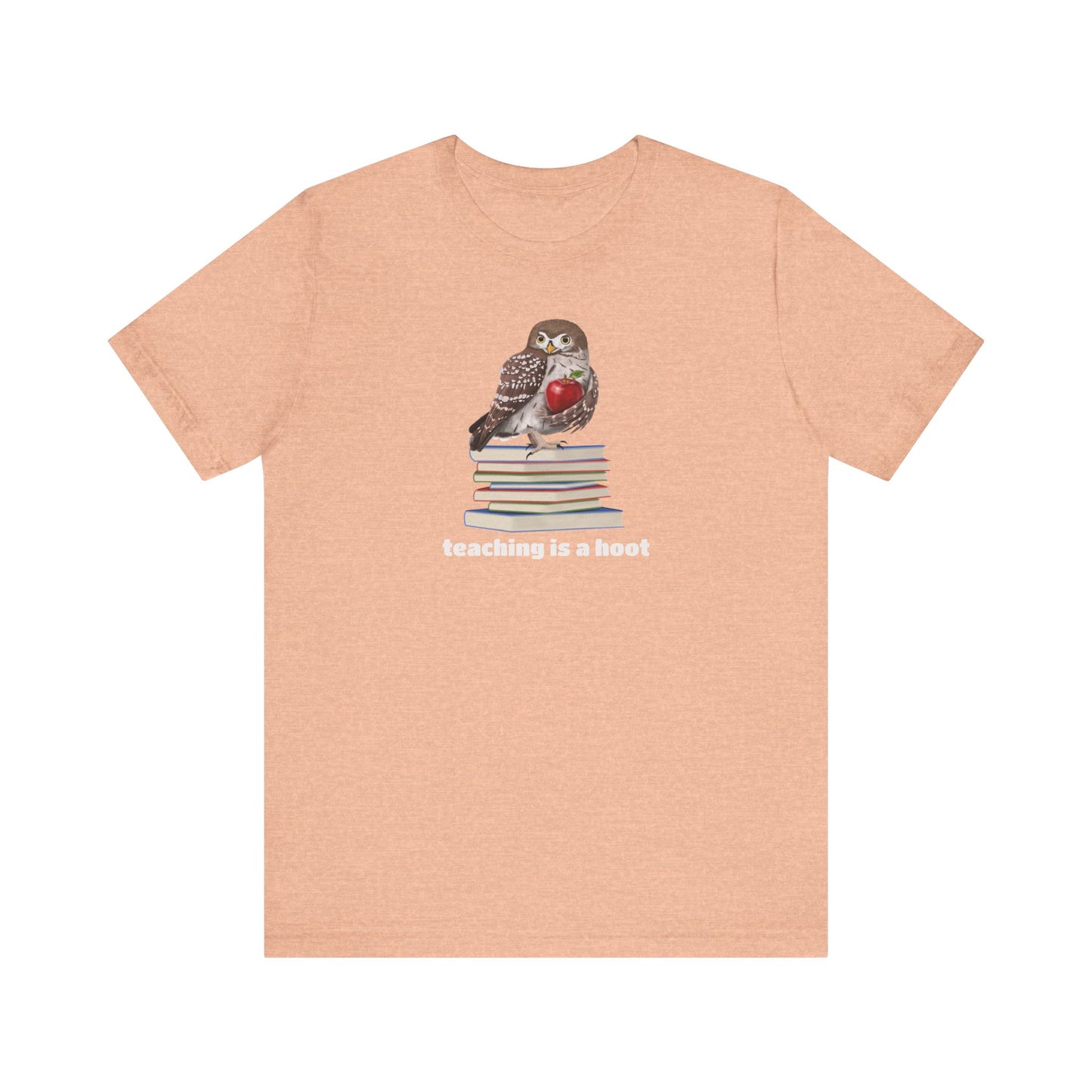 Cute Owl on Books Teacher Shirt – Teaching is a Hoot – Back to School Apple Aesthetic