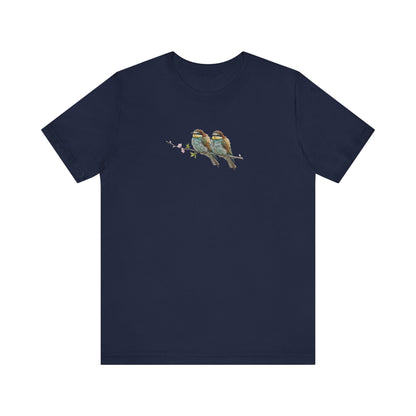 Bee-Eater Fledgling T-Shirt | Spring Blossoms Unisex Graphic Tee for Bird Watchers