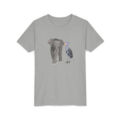 Elephant with Shoebill Bird Youth T-Shirt