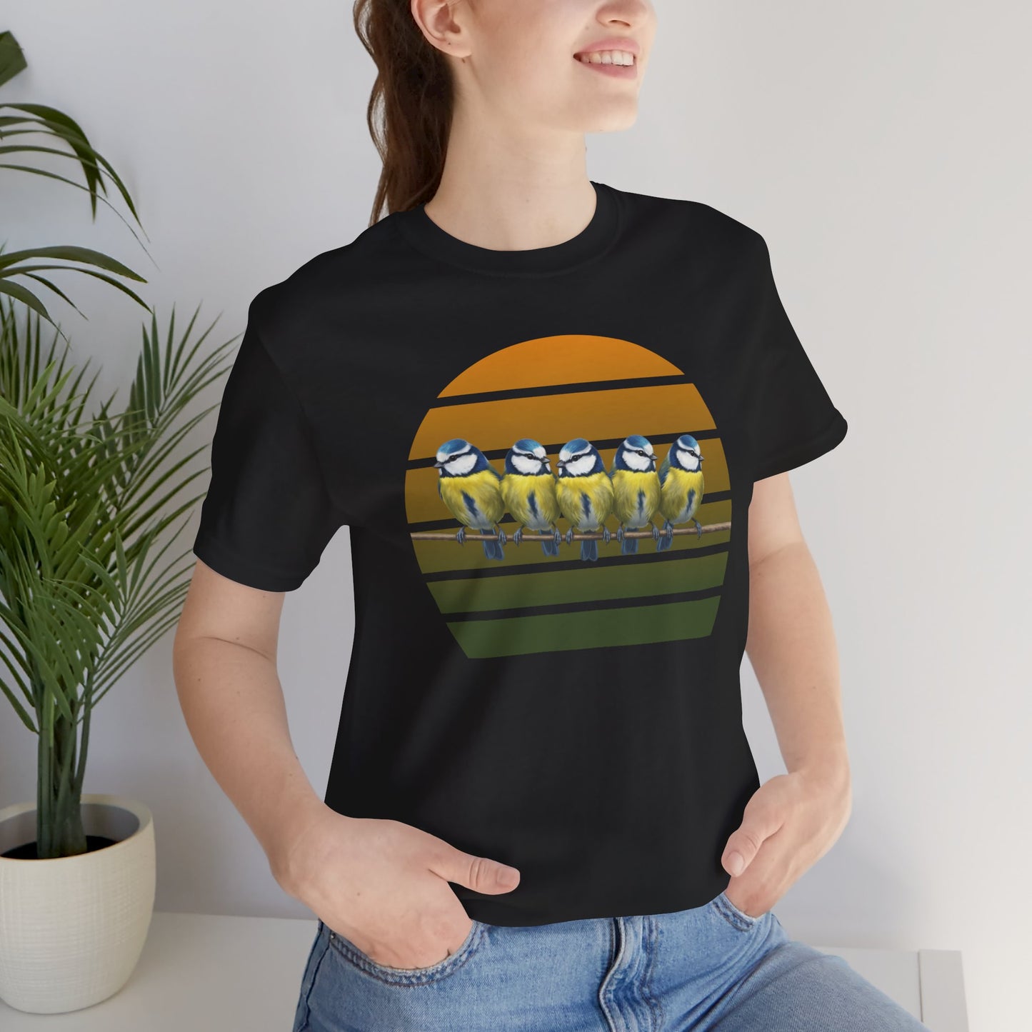 Blaumeisen Premuim T-Shirt | Geschenk für Vogelbeobachter | jz.birds