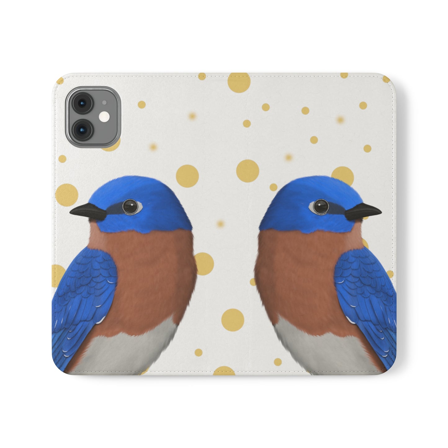 Bluebird Bird Art Phone Flip Case